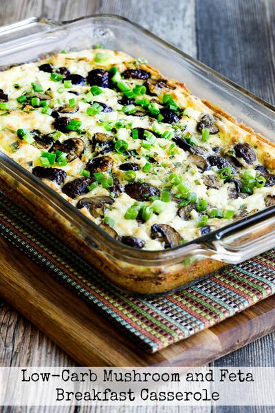 Low-Carb Mushroom Feta Breakfast Casserole