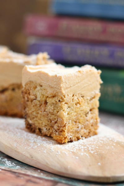 Butterbeer Fudge Topped Blondies Butterbeer Fudge Topped Blondies