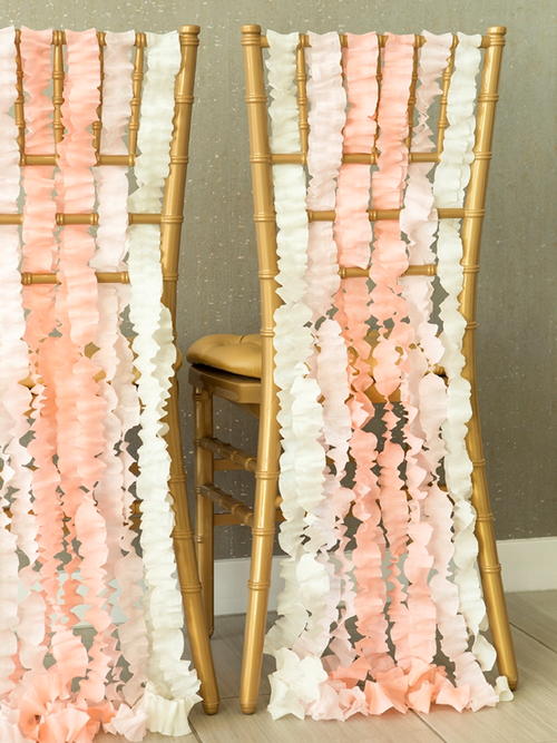 Crepe Paper Chair Garland Crepe Paper Chair Garland