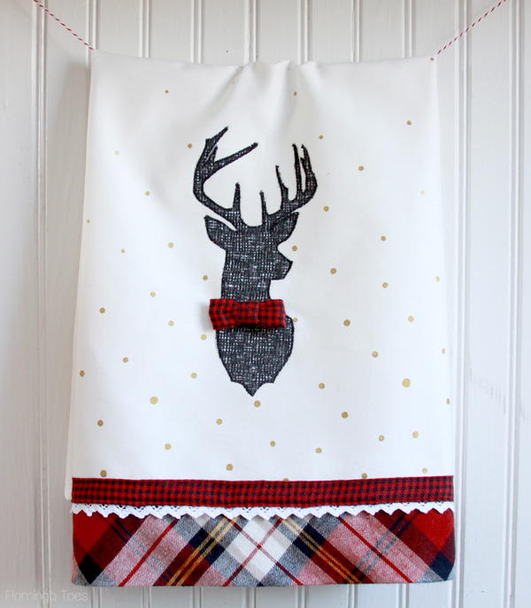 Dapper Deer Dish Towel Tutorial Dapper Deer Dish Towel Tutorial
