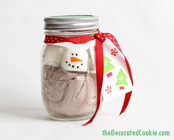Homemade Snowman Hot Chocolate Jars Homemade Snowman Hot Chocolate Jars