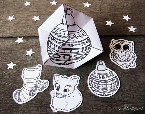 Christmas paper template toy Christmas Tree Coloring Game | AllFreeKidsCrafts.com