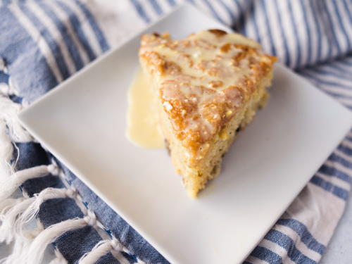 White Chocolate Pecan Cake With Orange Creme Anglaise Cookstr Com