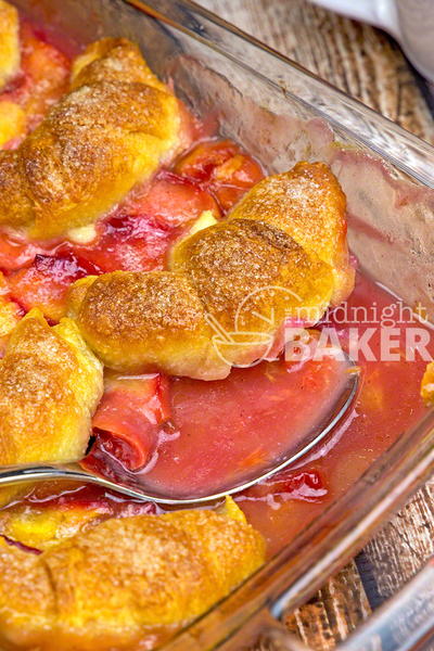 Blushing Peach Crescent Roll Cobbler Blushing Peach Crescent Roll Cobbler