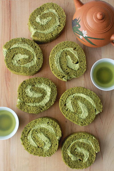 Green Tea Cake Roll Green Tea Cake Roll