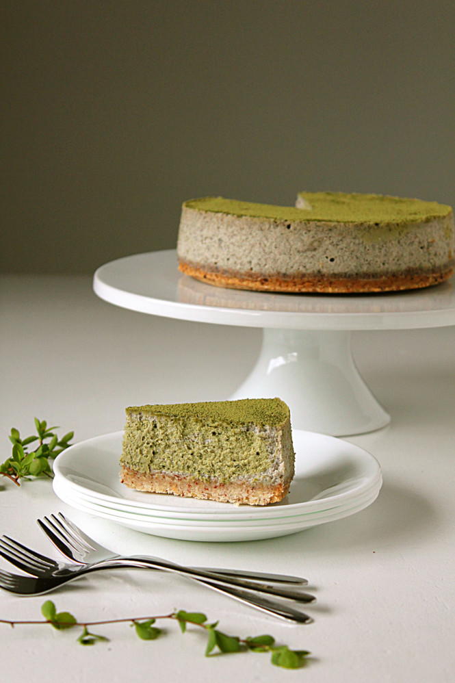 Matcha Black Sesame Cheesecake
