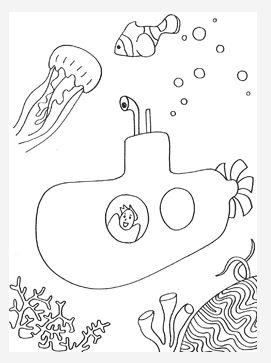 Submarine Adventure Coloring Page Submarine Adventure Coloring Page