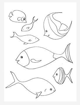School Of Fish Coloring Page Favecrafts Com