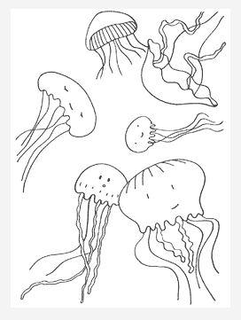 Jumping Jellyfish Coloring Page