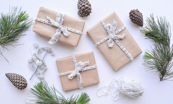 Crochet Gift Wrap Ribbon Crochet Gift Wrap Ribbon