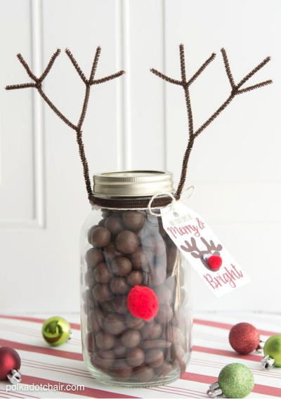 DIY Mason Jar Reindeer Gift DIY Mason Jar Reindeer Gift