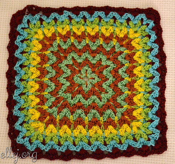 Bargello Crochet Afghan Block Bargello Crochet Afghan Block