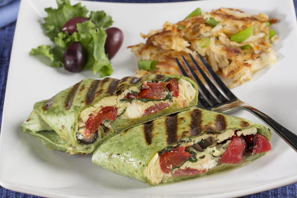 Pressed Greek Breakfast Wraps