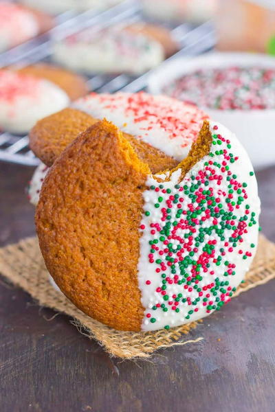 White Chocolate Dipped Gingersnap Cookies