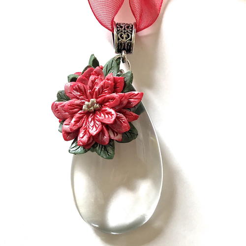 Clay and Crystal Teardrop Ornament Clay and Crystal Teardrop Ornament