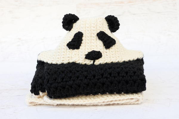 Panda Bear Hug Hooded Afghan Panda Bear Hug Hooded Afghan