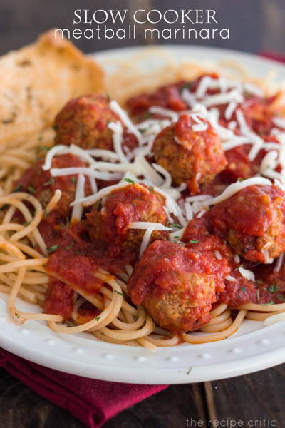 Slow Cooker Meatball Marinara Slow Cooker Meatball Marinara