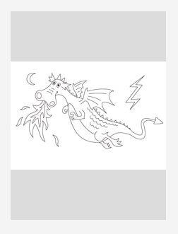 Flying Dragon Coloring Page