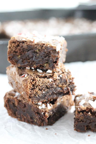 Double Chocolate Peppermint Brownies Double Chocolate Peppermint Brownies