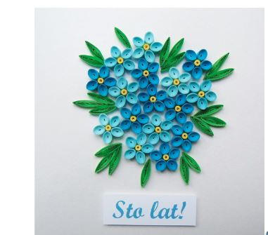 Quilled Forget Me Not Card
