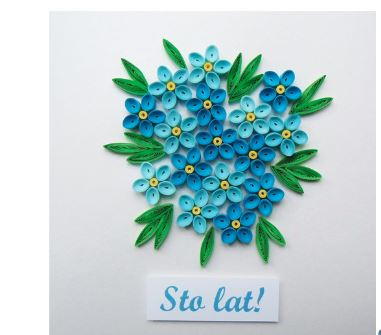 Quilled Forget Me Not Card Quilled Forget Me Not Card