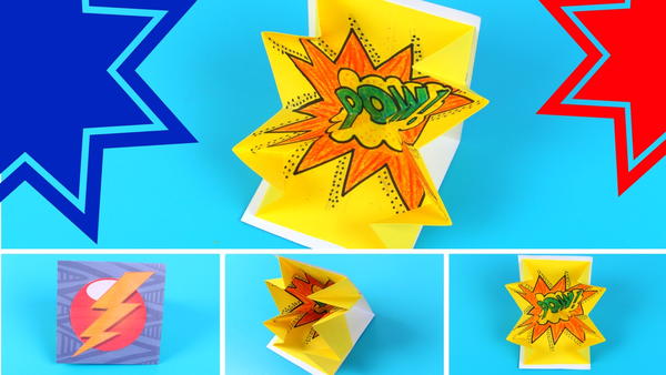 Comic Book Explosion Pop Up Card Comic Book Explosion Pop Up Card