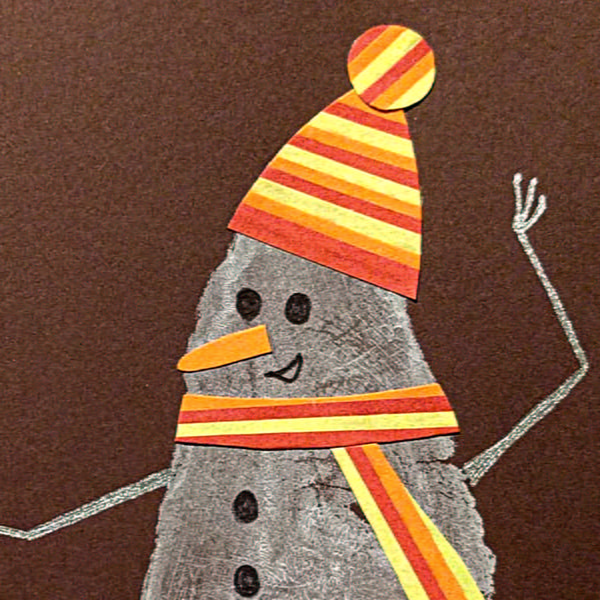 Snowman Footprint Christmas Cards Snowman Footprint Christmas Cards