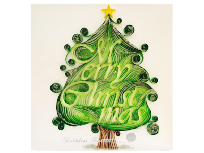 Gorgeous Quilled Christmas Tree Card