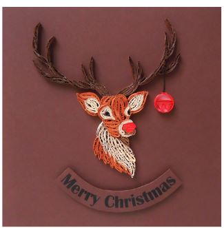 Quilled Rudolph Christmas Card Quilled Rudolph Christmas Card