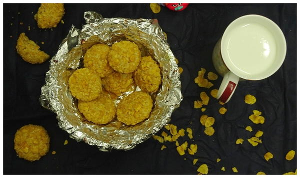 Eggless Whole Wheat Cornflakes Cookies Eggless Whole Wheat Cornflakes Cookies