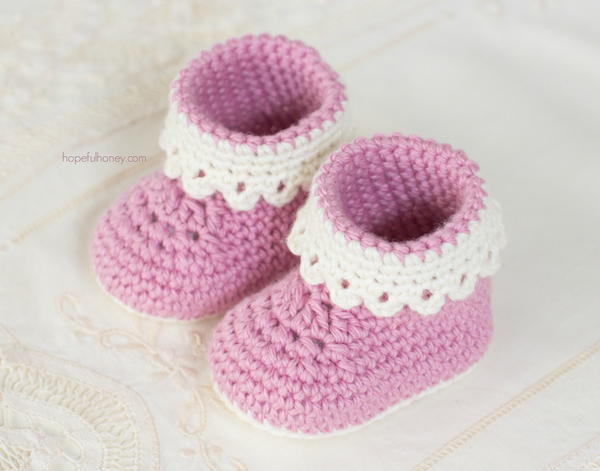 Pink Lady Baby Booties Pink Lady Baby Booties