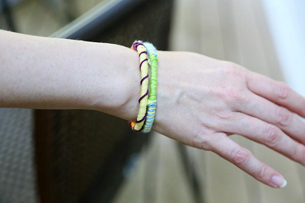 Colorful Fabric Wrapped DIY Bangle Colorful Fabric Wrapped DIY Bangle