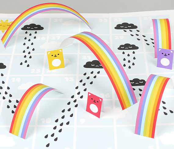 Clouds And Rainbows Printable Board Game Clouds And Rainbows Printable Board Game