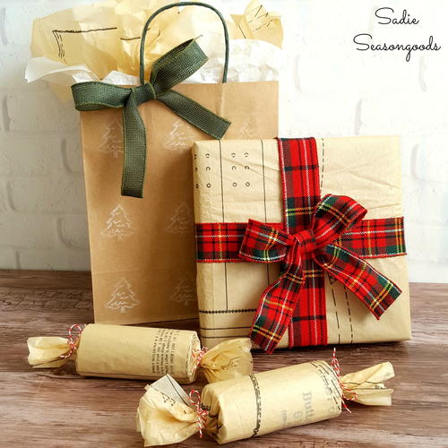 Sewing Pattern Gift Wrap Idea Sewing Pattern Gift Wrap Idea