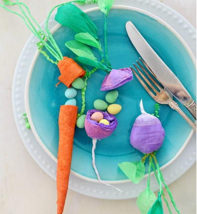 Crepe Paper Vegetable Surprise