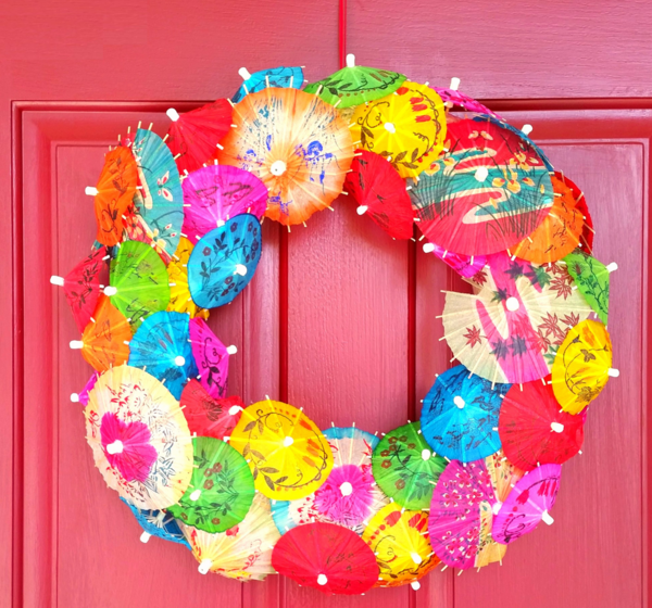 Summer Paradise DIY Umbrella Wreath Summer Paradise DIY Umbrella Wreath