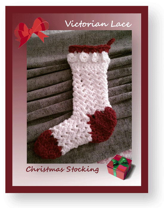 Victorian Lace Christmas Stocking Victorian Lace Christmas Stocking