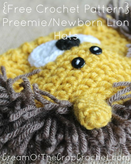 PreemieNewborn Lion Hat Preemie/Newborn Lion Hat