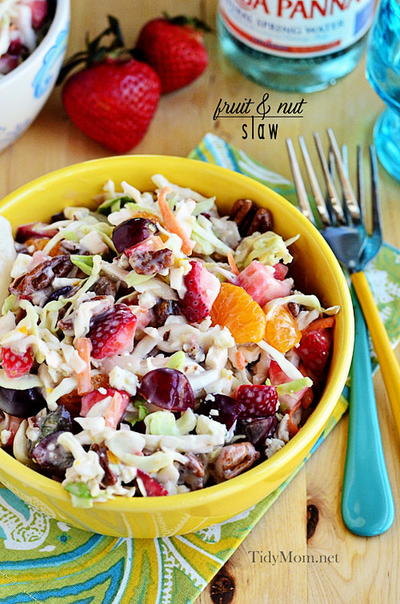 5 Minute Fruity Summer Coleslaw