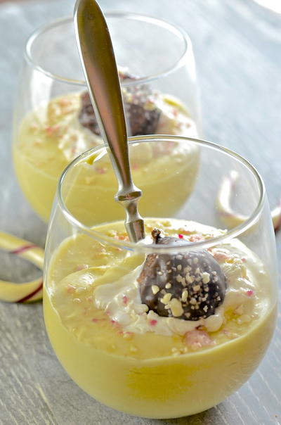 White Chocolate Peppermint Pudding White Chocolate Peppermint Pudding