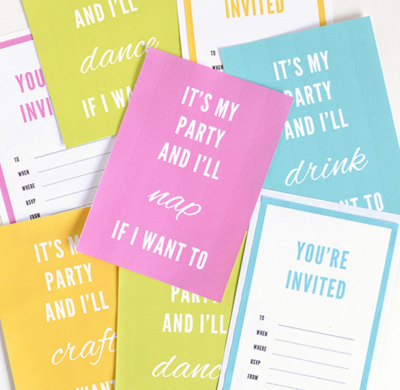 It’s My Party Free Printable Invitations
