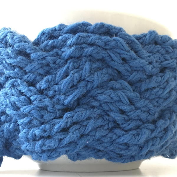 Triple Cable Crochet Coffee Mug Cozy Triple Cable Crochet Coffee Mug Cozy