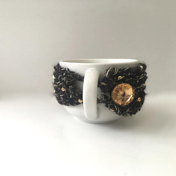 Tunisian Double Crochet Coffee Mug Cozy Tunisian Double Crochet Coffee Mug Cozy