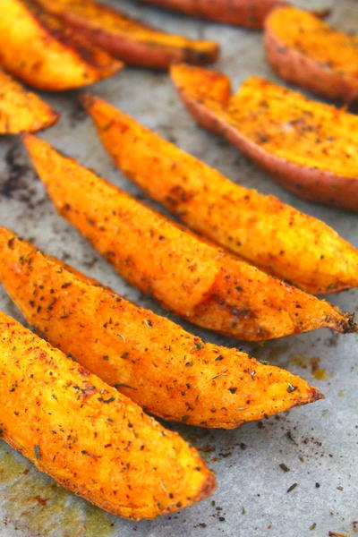 Spiced Herb Roasted Sweet Potato Wedges Spiced Herb Roasted Sweet Potato Wedges