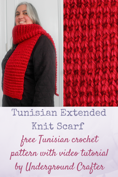 Tunisian Extended Knit Scarf
