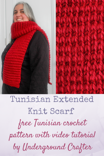 Tunisian Extended Knit Scarf Tunisian Extended Knit Scarf