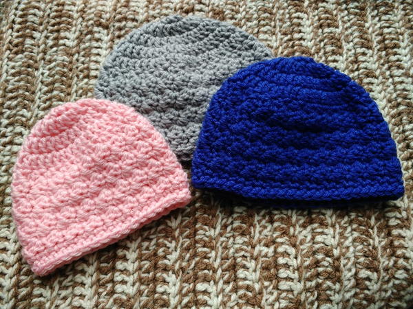 Slanted Shell Baby Beanies Slanted Shell Baby Beanies