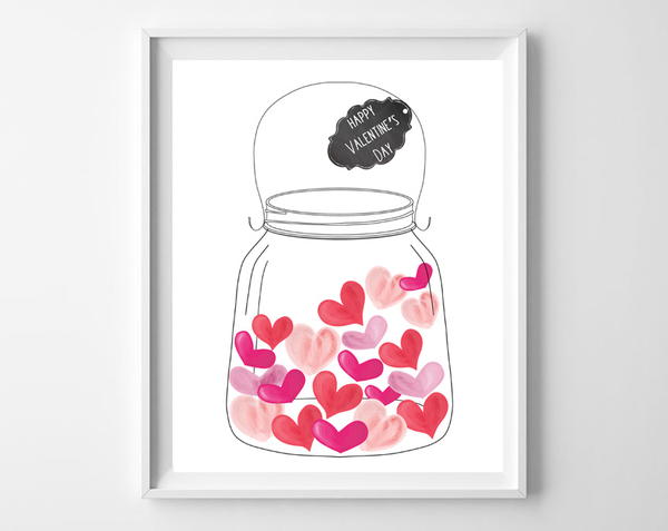 Jar of Hearts Printable Art Jar of Hearts Printable Art