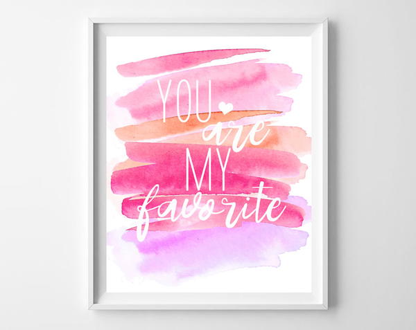 Watercolor Valentines Day Printable Art Watercolor Valentine's Day Printable Art