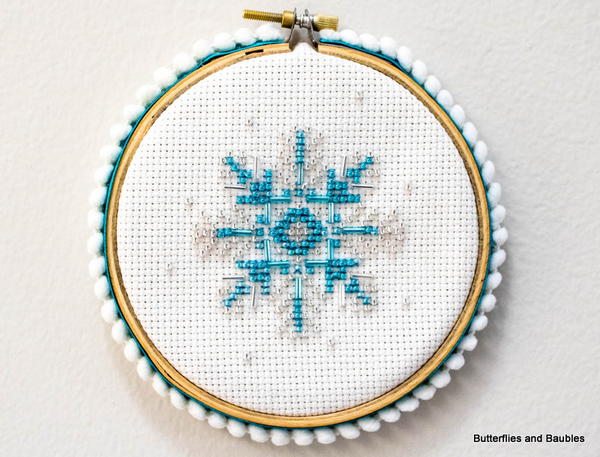 Beaded Cross Stitch Snowflake